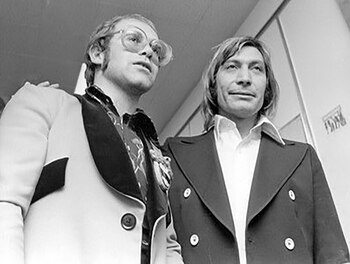 Elton John y Charlie Watts,