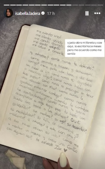 Isabella Ladera habría revelado los