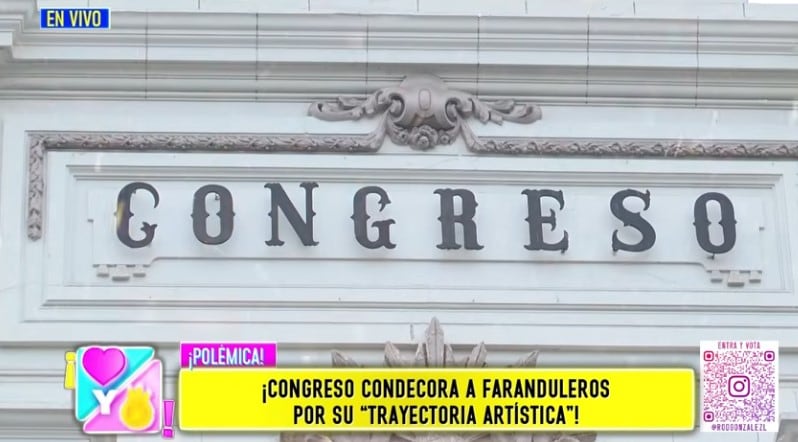 Christian Domínguez fue reconocido en el Congreso por su trayectoria y contribución al desarrollo del Perú. Captura: Amor y Fuego.