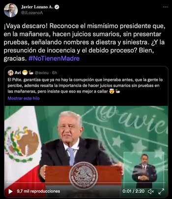 El político compartió el video