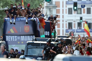 Celebraciones tras la victoria de la selección española en el Mundial 2026