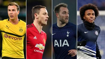 Mario Gotze, Memanja Matic, Christian Eriksen y Willian son algunos de los que acaban su contrato en 2020
