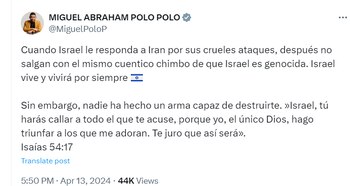 Miguel Polo Polo expresó su