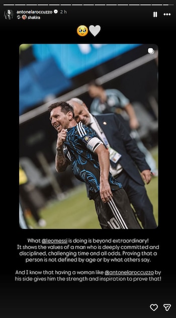 La carta de Shakira a Messi y Antonela