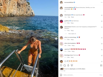 Mariana Fabbiani eligió el Mar Mediterráneo para sus vacaciones y compartió en Instagram postales de descanso, familia y playa