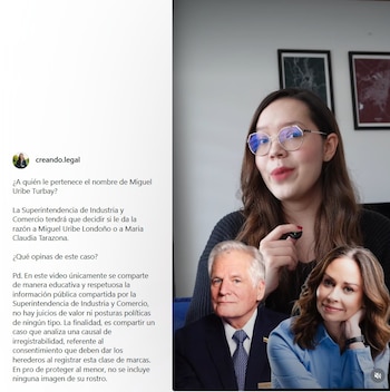 La abogada especialista en derecho comercial Andrea Osorio compartió el video explicativo sobre el pleito legal entre Miguel Uribe Londoño y María Claudia Tarazona - crédito @creando.lega/IG