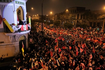 El candidato presidencial Pedro Castillo