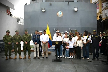 La Dimar habilitó el muelle de Señalización Marítima del Pacífico para que el Benkos Biohó brinde atención médica permanente y segura en Buenaventura - crédito @ArmadaColombia / X