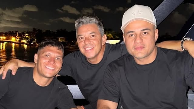 El posteo de Juanfer Quintero con Marcelo Gallardo en un yate que encendió las redes tras su salida de River Plate