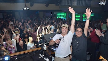 Mario Verón junto a Walter