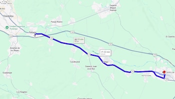 El cuerpo de Zarahí fue hallado en el km 36, a 22 minutos de donde abordó el taxi y desapareció Foto: Maps