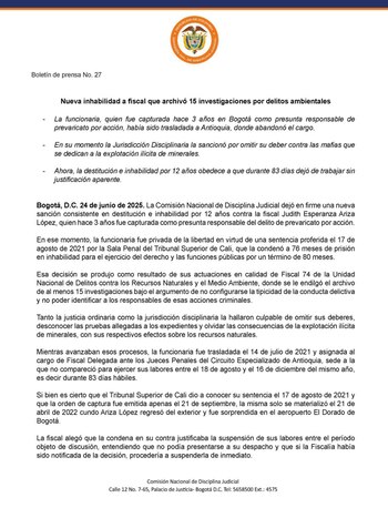 La fiscal omitió su deber