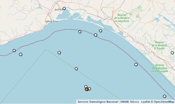 Temblor reportado en Chiapas.
(SSN)