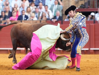 Cornada del toro a Morante de la Puebla. (Europa Press)