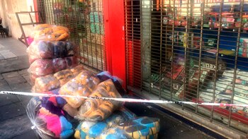 Las pantuflas que estaban cargando