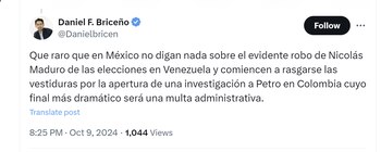 El concejal Daniel Briceño criticó