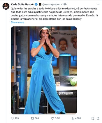 Karla Sofía Gascón defiende Emilia