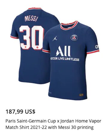 Camiseta versión ‘jugador’ de Lionel