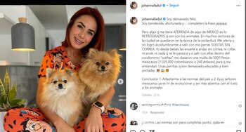 Jhoana Fadul tras recibir multa