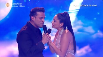 Christian Domínguez y Pamela Franco