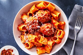 Pork and ricotta meatballs in