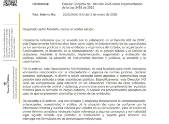 Esta fue la respuesta del