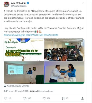 La diputada del PAN expuso