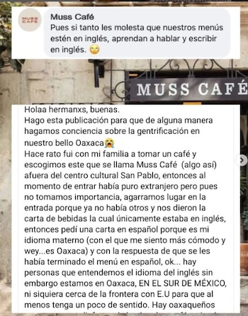La respuesta inicial de Muss