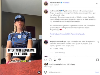El video que publicó Melina Moriatis sobre el intento de abuso incluye audios en los que alerta que el agresor tenía una navaja