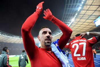 Franck Ribéry saludando a la