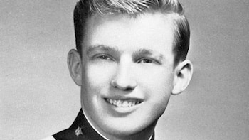 Trump estuvo en una escuela