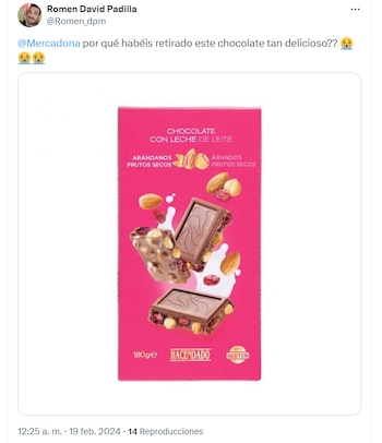 El chocolate con leche retirado