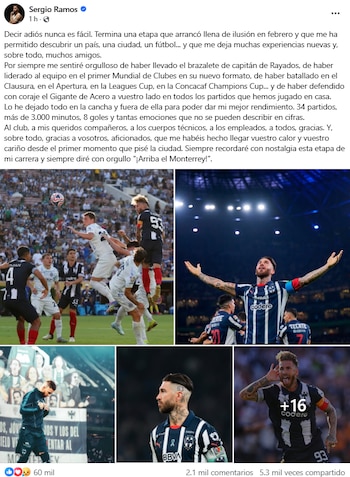 Sergio Ramos envió a través