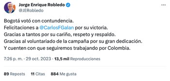 Jorge Enrique Robledo se pronunció