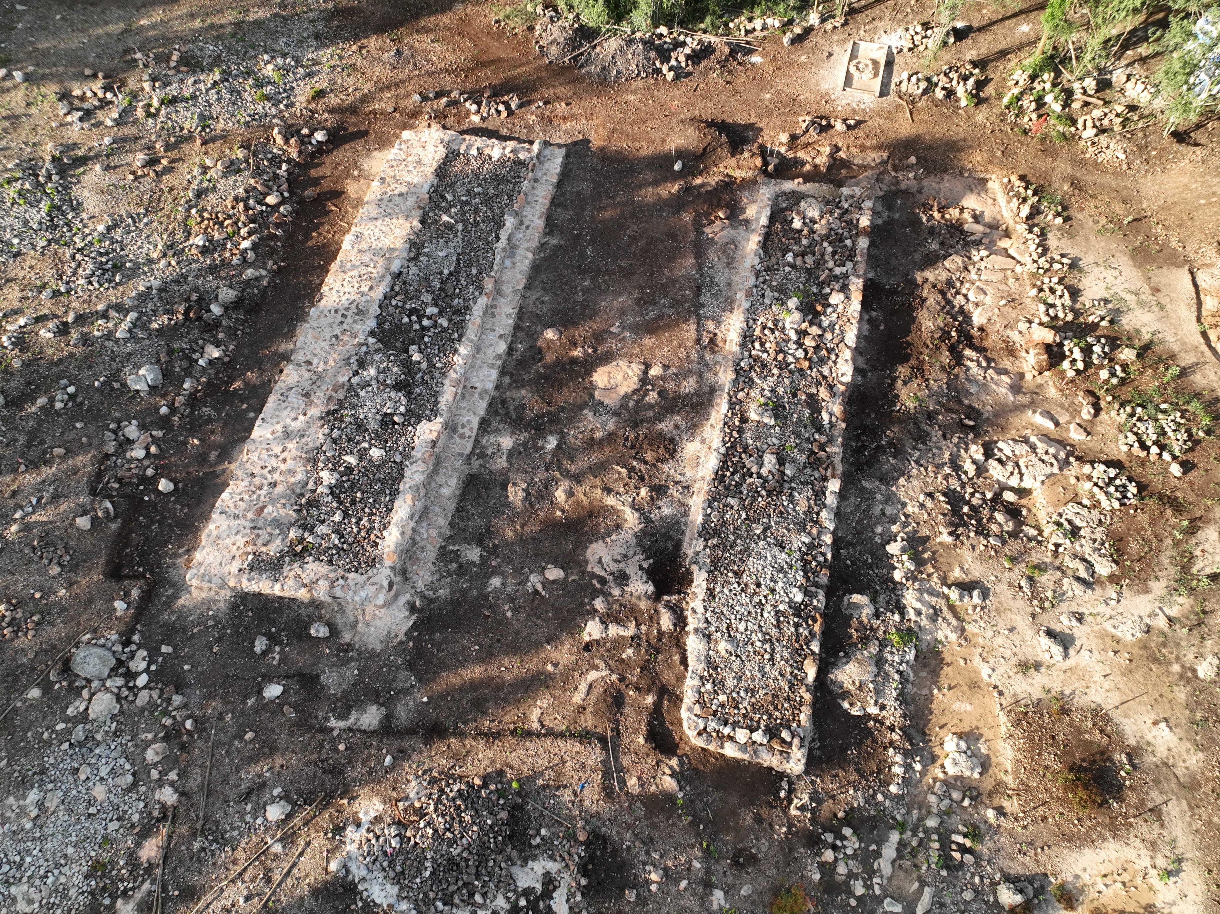 Especialistas del INAH realizaron trabajos de consolidación preventiva en el juego de pelota del sitio arqueológico de Chichan Panadero, Yucatán, datado entre 800 y 300 a.C. (INAH)