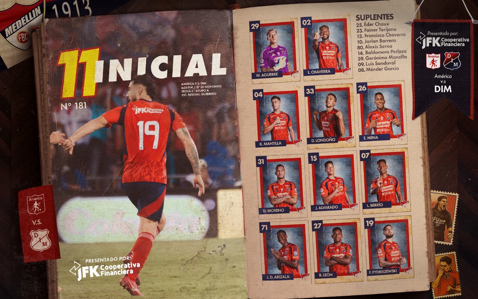 Esta es la formación del Independiente Medellín para medirse al América de Cali - crédito DIM