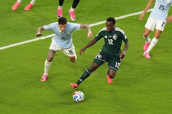 El futbolista Saud Abdulhamid, de Arabia Saudí, durante el partido disputado por su selección el pasado 15 de junio contra la de Uruguay en el Mundial FIFA 2026. - Crédito: EFE