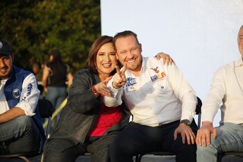 Xóchitl Gálvez y Santiago Taboada hicieron campaña juntos en la CDMX.