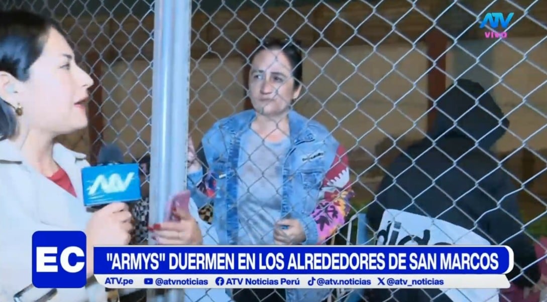 BTS en Perú: padres alertan que adolescentes permanecen encerradas en rejas antes del concierto. Captura: ATV Noticias.