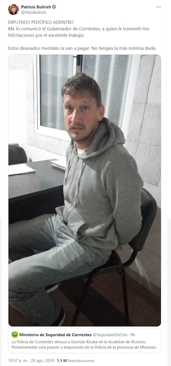 El posteo de Patricia Bullrich