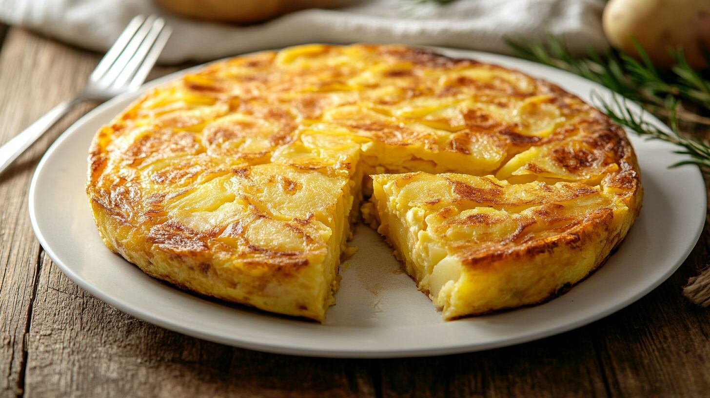 La tortilla de papa con cebolla es símbolo de lo simple bien hecho y se disfruta caliente o fría según cada preferencia personal (Imagen Ilustrativa Infobae)