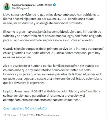 La funcionaria, Ángela Vergara, también