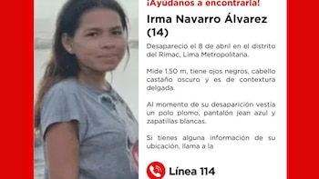 Buscan a menor desaparecida en el Rímac desde el 8 de abril: PNP pide apoyo ciudadano para dar con su paradero