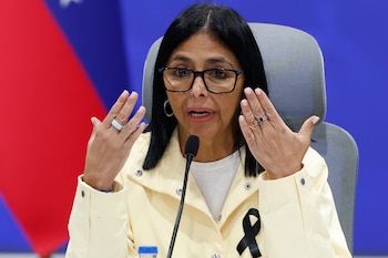 La presidenta encargada de Venezuela, Delcy Rodríguez (AP Foto/Pedro Mattey)