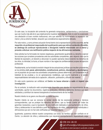 El equipo jurídico del jardín infantil exigió a la denunciante retirar el material de sus redes sociales y realizar una rectificación pública - crédito Instagram