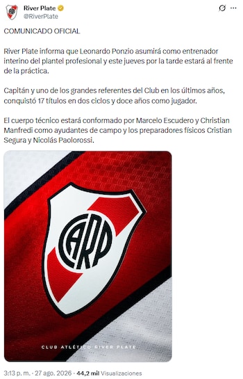 Comunicado River Plate
