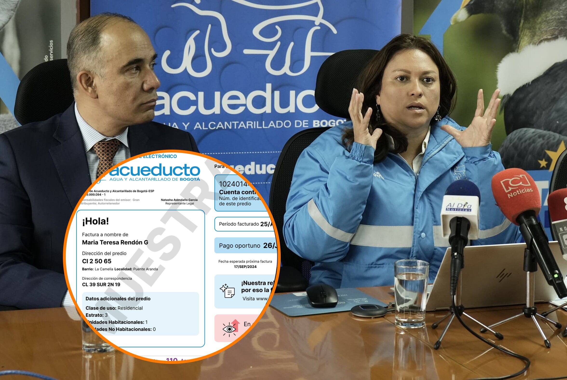 El proceso es temporal y, una vez finalizado, la facturación volverá a ser bimestral. - crédito Acueducto Bogotá