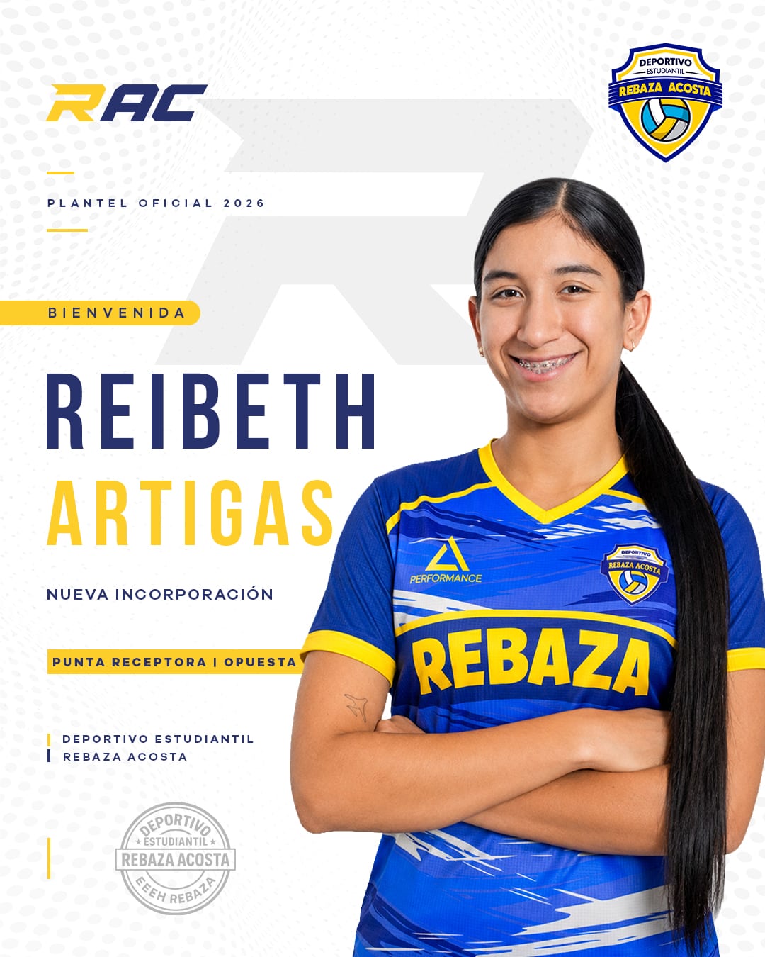 La venezolana Reibeth Artigas es nuevo refuerzo de Rebaza Acosta. Crédito: Instagram Rebaza Acosta.