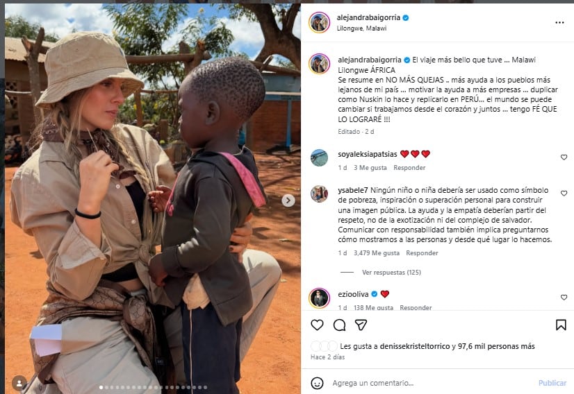 Alejandra Baigorria y su labor social en África.