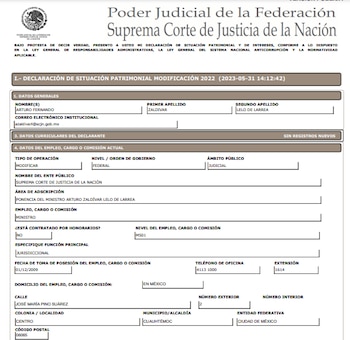 En su declaración patrimonial, Arturo